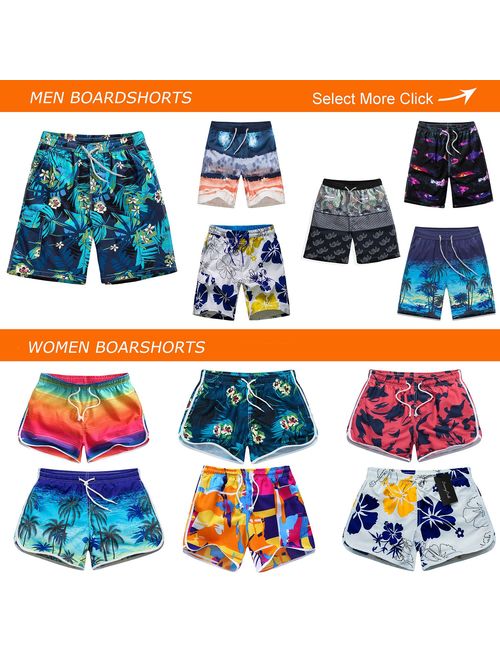 Men's Quick Dry Board Shorts Bathing Suits Swimming Trunks Beach Pants, No Mesh Liner