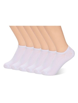 Copper Infused No Show Socks for Men and Women Non-slip Moisture Absorption Low Cut Socks 3,6,9 Pack-White, Gray, Black