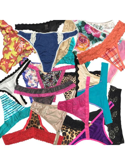 EMBEK Underwear for Women 12 & 24 Pack Variety of G-String T-Back Thong Panties Tanga