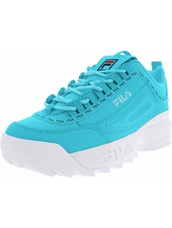 Womens Disrupter II Premium Repeat Leather Low Top Lace Up Fashion Sneak.
