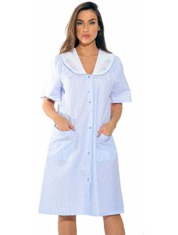 Dreamcrest Short Sleeve Duster Housecoat Women Sleepwear