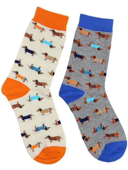 Carahere Women's Cute Animal Pattern Novelty Fun Cotton Crew Socks