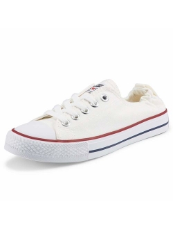Women's Low Top Sneaker Fashion Lace Up Canvas Sneakers Shoes Classic Walking Shoes for Women