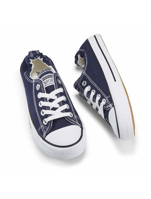 Women's Low Top Sneaker Fashion Lace Up Canvas Sneakers Shoes Classic Walking Shoes for Women