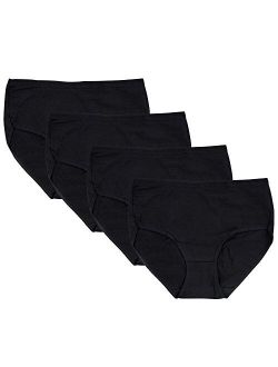 Closecret Women Comfort Cotton Underwear Classic Full Coverage Breathable Briefs Panties Underpants Multipack