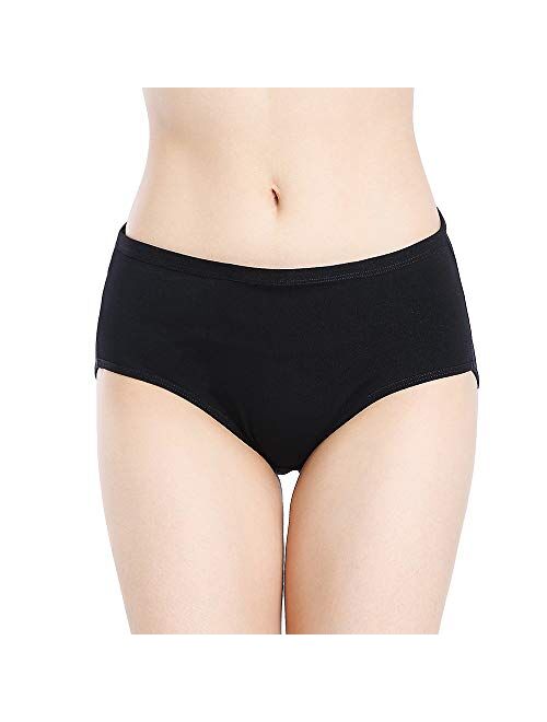 Closecret Women Comfort Cotton Underwear Classic Full Coverage Breathable Briefs Panties Underpants Multipack