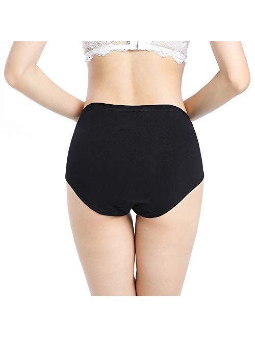 Closecret Women Comfort Cotton Underwear Classic Full Coverage Breathable Briefs Panties Underpants Multipack