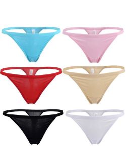 Nightaste Women’s Cotton Thongs Panties Multi-Pack Color Stripes G-Strings