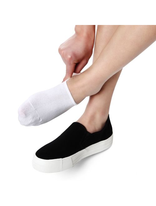 No Show Socks Women Non Slip Low Cut Cotton Liner Sports Casual Socks 3/6 Pairs