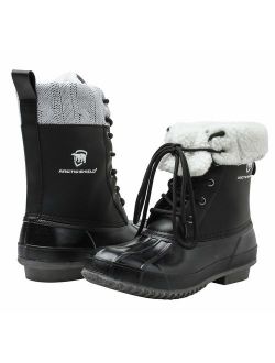 ArcticShield Women's Debra Waterproof Insulated Outdoor Rain Snow Duck Bean Boots