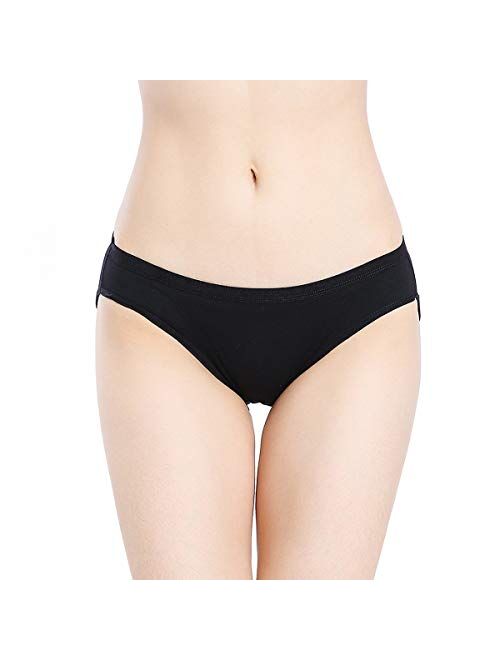 Closecret Women Comfort Cotton Stretch Bikini Cut Panties Multi Pack Breathable Underwear