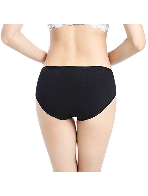 Closecret Women Comfort Cotton Stretch Bikini Cut Panties Multi Pack Breathable Underwear