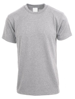 Men's Solid Short Sleeve Crew Neck T-Shirts S-5XL Big and Tall