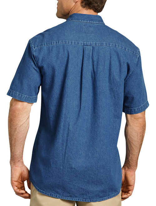 Genuine Dickies Men's Short Sleeve Button Down Denim Shirt
