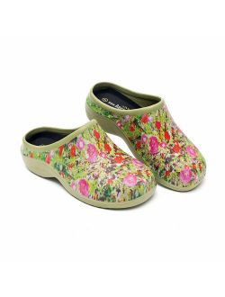 Backdoorshoes Waterproof Premium Garden Shoes with Arch Support-Poppy Design