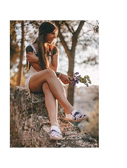 UIN Women's Bear's Hug Cute Cat Travel Canvas Slip-on Shoes