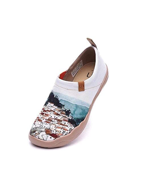UIN Women's Bear's Hug Cute Cat Travel Canvas Slip-on Shoes