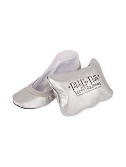 SECRET WEAPONS Fold Up Ballet Flats-Foldable Shoes-Travel Shoes with Purse & Tote Carry Bag.in Black+Silver+Champagne+Leopard!