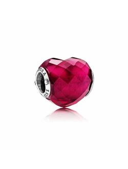 Shape of Love Fuchsia Charm with Crystal 796563NFR