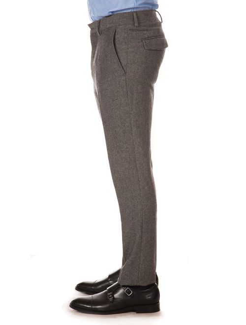 Ferrecci Men's Bradford Grey Slim Fit Notch Lapel 3 Piece Vintage Tweed Heritage Suit Set - Blazer Jacket, Vest and Pants (56 Long)
