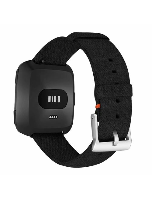 IGK For Fitbit Versa Bands Woven Fabric Wrist Strap Adjustable Replacement Band for Fitbit Versa Fitness Smart Watch Women Men