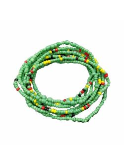 Althrorry Waist Beads Body Jewelry, Colorful Belly Beads, Bead Jewelry, Belly Chains, Waist Chain (2 Piece)