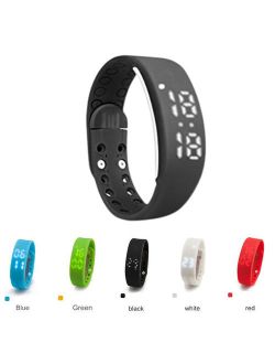 Fitness Activity Tracker Watch Bracelet Wristbands with Pedometer, Sleep Monitor, Step Calorie Counter, IP68 Waterproof for Kids Women Men, Black Only Connected with PC