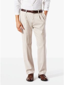 Men's Big and Tall Pleated Classic Fit Easy Khaki Pants