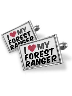 Cufflinks I heart love my Forest Ranger - NEONBLOND