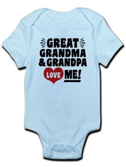 CafePress - Great Grandma And Grandpa Love Me Infant Bodysuit - Baby Light Bodysuit