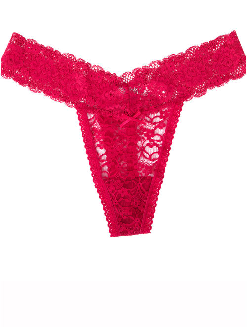 3 Pack of Women Thongs and G String Sheer Sexy Floral Lace Thong Panties Underwear 3 colors Sexy Lingerie Thongs