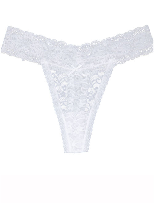 3 Pack of Women Thongs and G String Sheer Sexy Floral Lace Thong Panties Underwear 3 colors Sexy Lingerie Thongs
