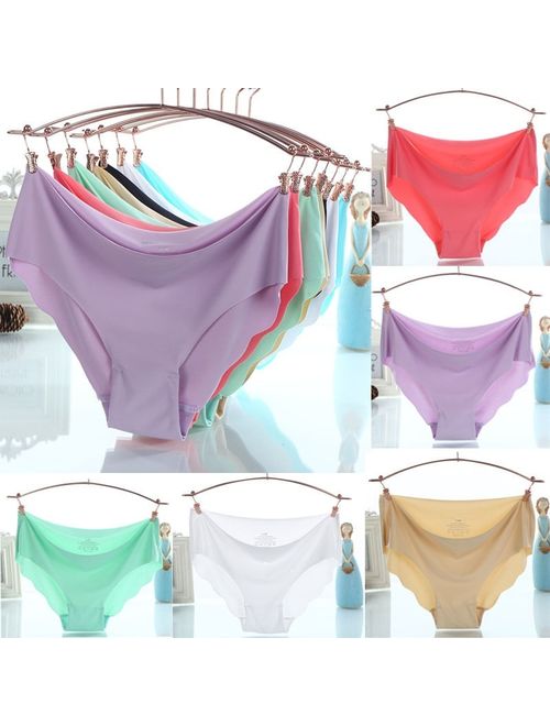 Canis Women Solid Seamless Panties Briefs Underwear Lingerie Knickers Thongs G-String