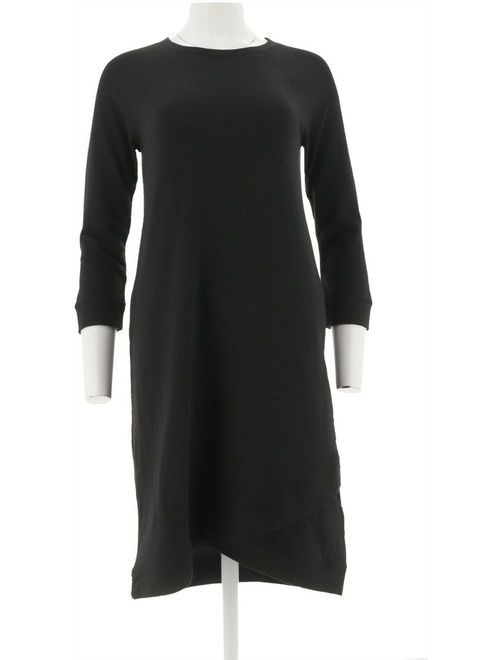 Cuddl Duds French Terry Wrap Over Lounge Dress A294763
