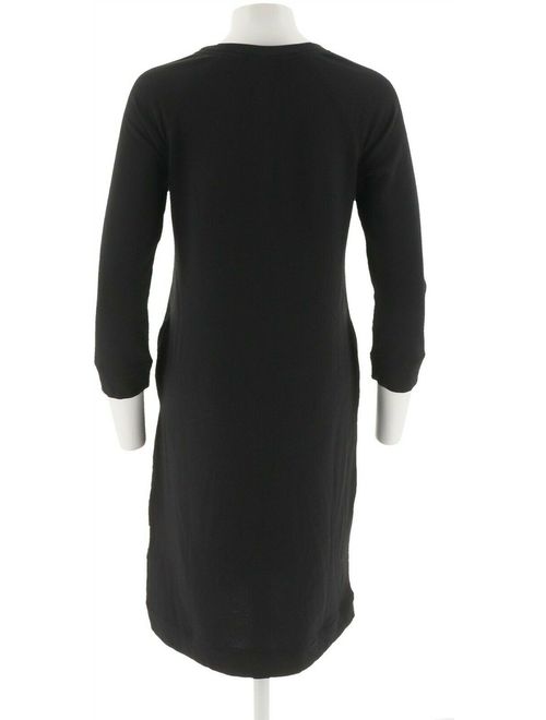Cuddl Duds French Terry Wrap Over Lounge Dress A294763