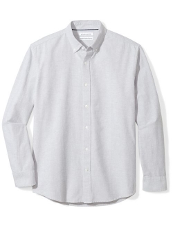 Men's Regular-fit Long-Sleeve Solid Oxford Shirt