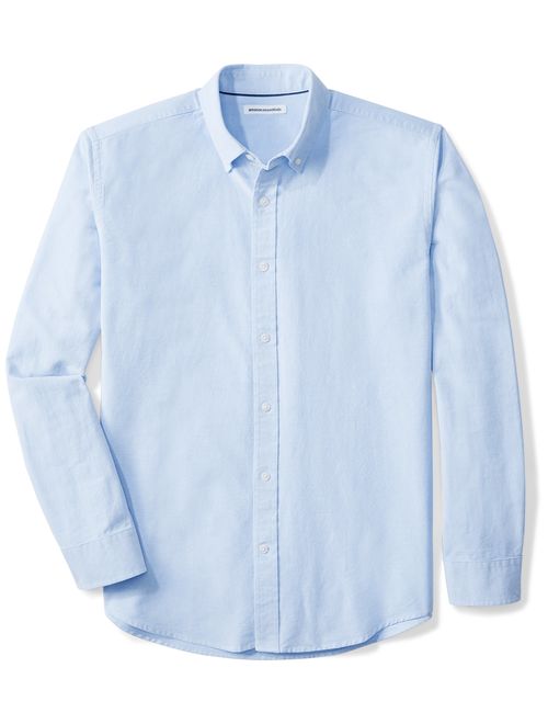 Amazon Essentials Men's Regular-fit Long-Sleeve Solid Oxford Shirt