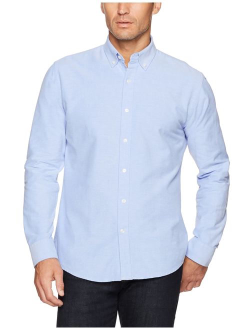 Amazon Essentials Men's Regular-fit Long-Sleeve Solid Oxford Shirt