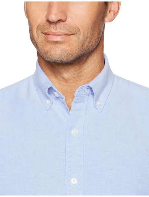 Amazon Essentials Men's Regular-fit Long-Sleeve Solid Oxford Shirt