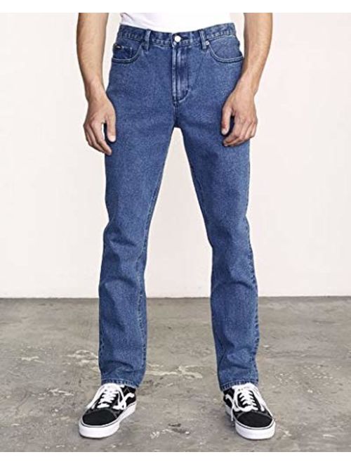 RVCA Men's Daggers Slim-Straight Jeans Blue 31