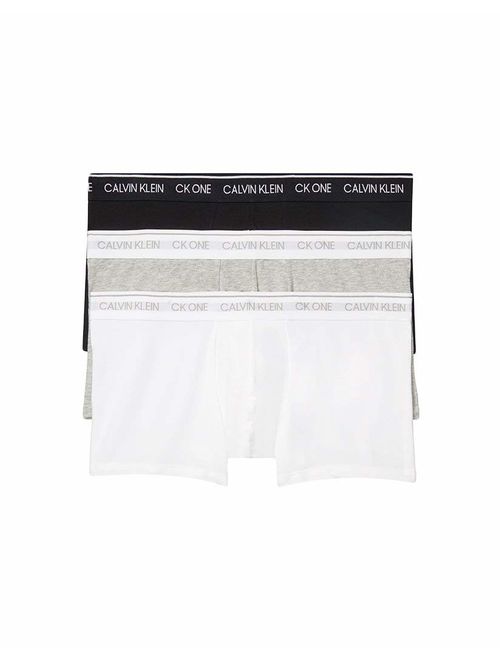 Calvin Klein Underwear Men's CK One Cotton 3 Pack Low Rise Trunks