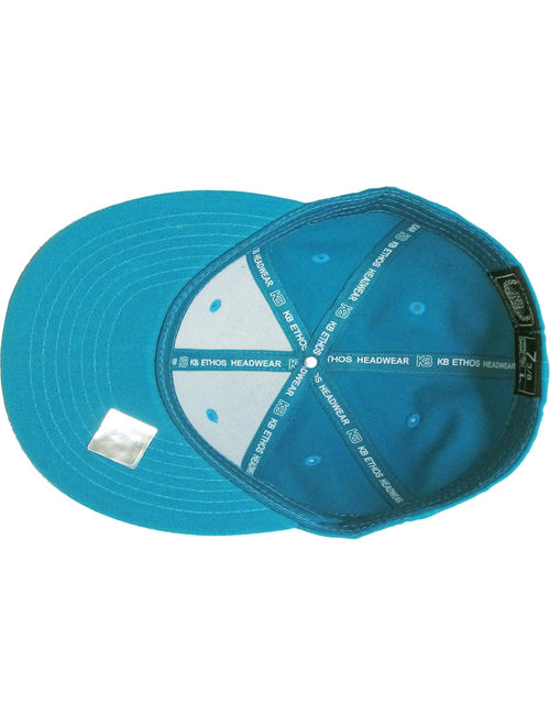 Solid Flat Brim Bill Fitted Baseball Cap