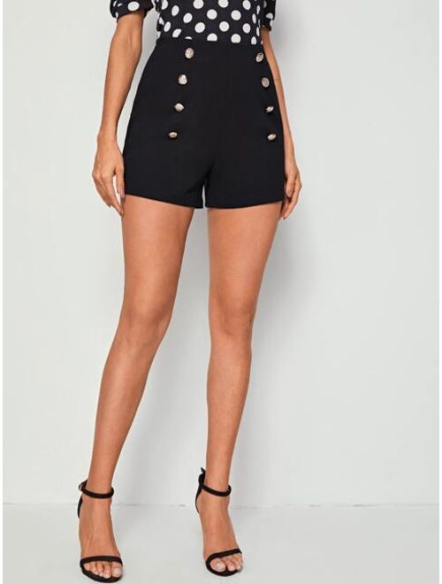 Shein Double Breasted Shorts