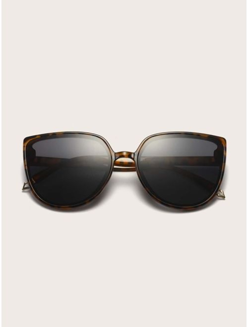 Shein Cat Eye & Tortoiseshell Frame Sunglasses With Case