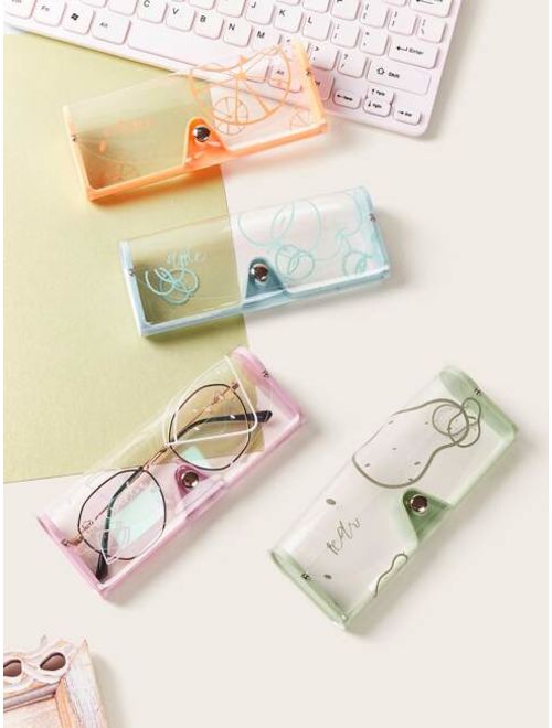 Shein 1pc Random Transparent Glasses Case
