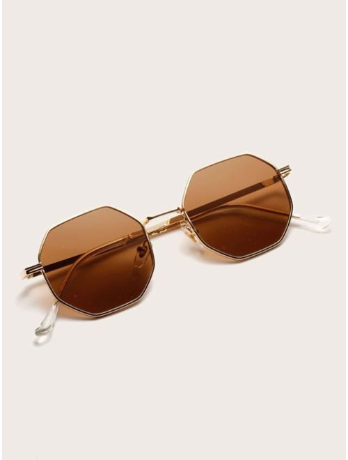 Shein Polygon Metal Frame Sunglasses