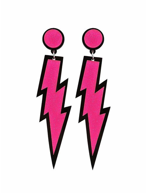 MIAIULIA Women Fashion Retro 1980s Style Neon Costume Earring