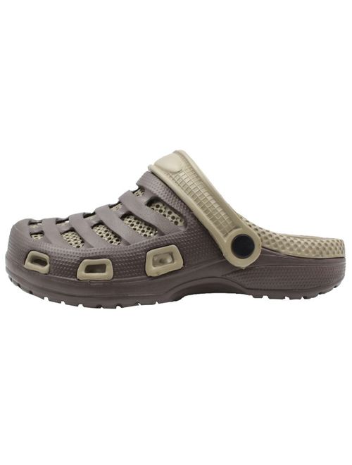 Men's Clog Perforated Slip On House Shoes Garden Sandal Slingback Waterproof