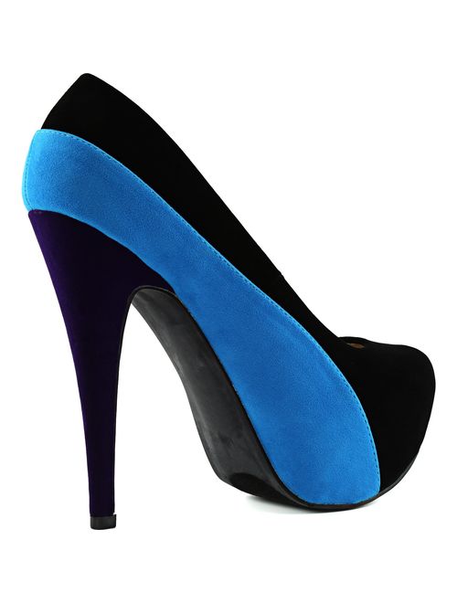 Qupid Women's High Heel Almond Toe Platform Classic Stiletto Pump Shoes Marquise-06