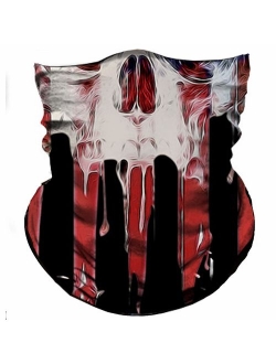 Skull Face Mask Half Sun Dust Protection, Vivid 3D Tube Mask Seamless Durable Face Mask Bandana Skeleton Face